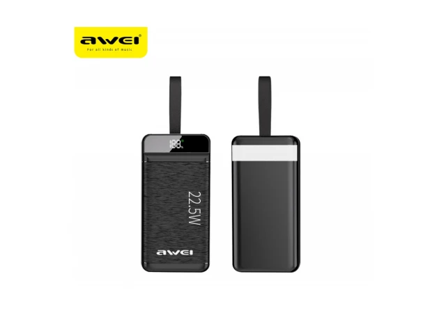 Awei Power bank punjaè 30000mAh P140K, crni