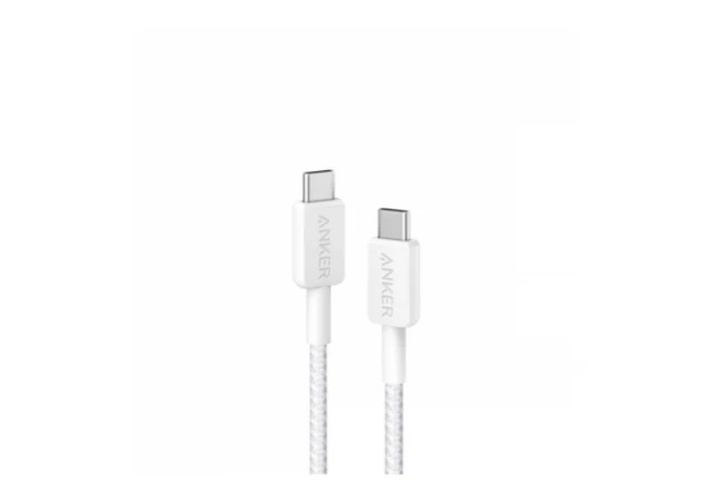 Kabl ANKER 322 USB-C to USB-C Cable 3ft Braided White