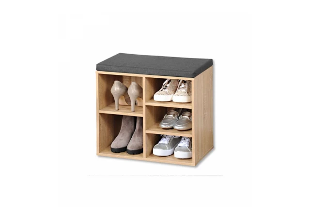 Tectake Scarpiera Con Seduta E Cuscino 103,5 X 48 X 30 Cm Nero/bianco