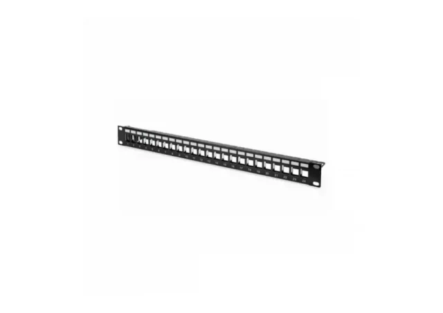 Patch panel modularni shielded 19/0.5U sa 24 slota za STP/UTP module ...