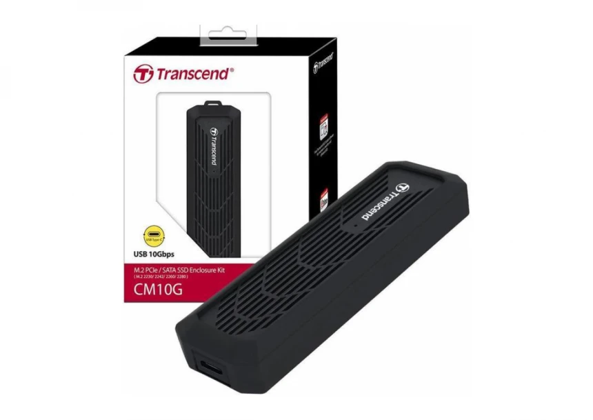 Transcend M.2 PCIe/SATA SSD UpgradeKit Enclosure, Compatible with M Key