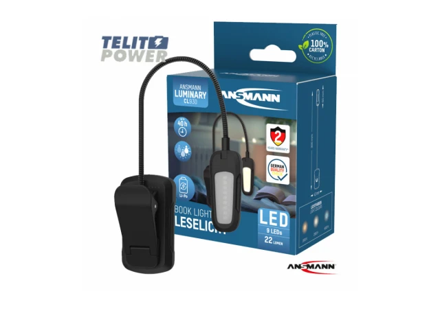 ANSMANN LED Clip Light/Klemmleuchte Mit Verstellbarem Hals, 9 LEDs