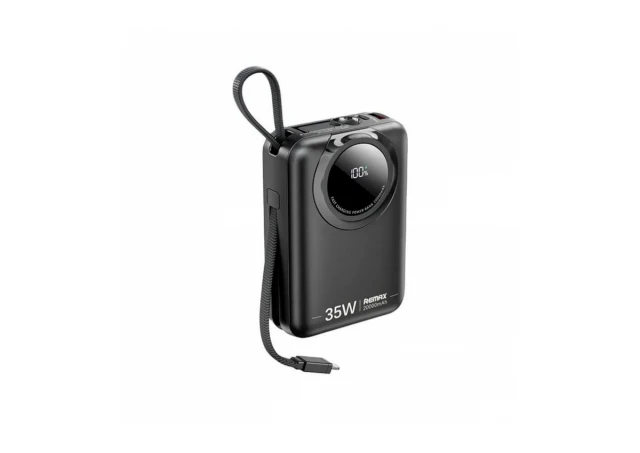 REMAX RPP-73 Black 35W Power Bank with 2 Fast Charging Cables 20000mAh ...